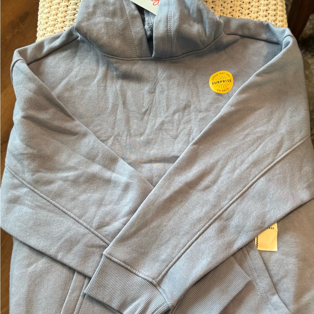 Gray Hoodie with Surprise Patch